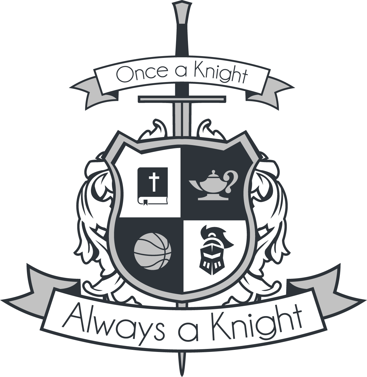Lighthouse Christian School crest logo | Always a Knight